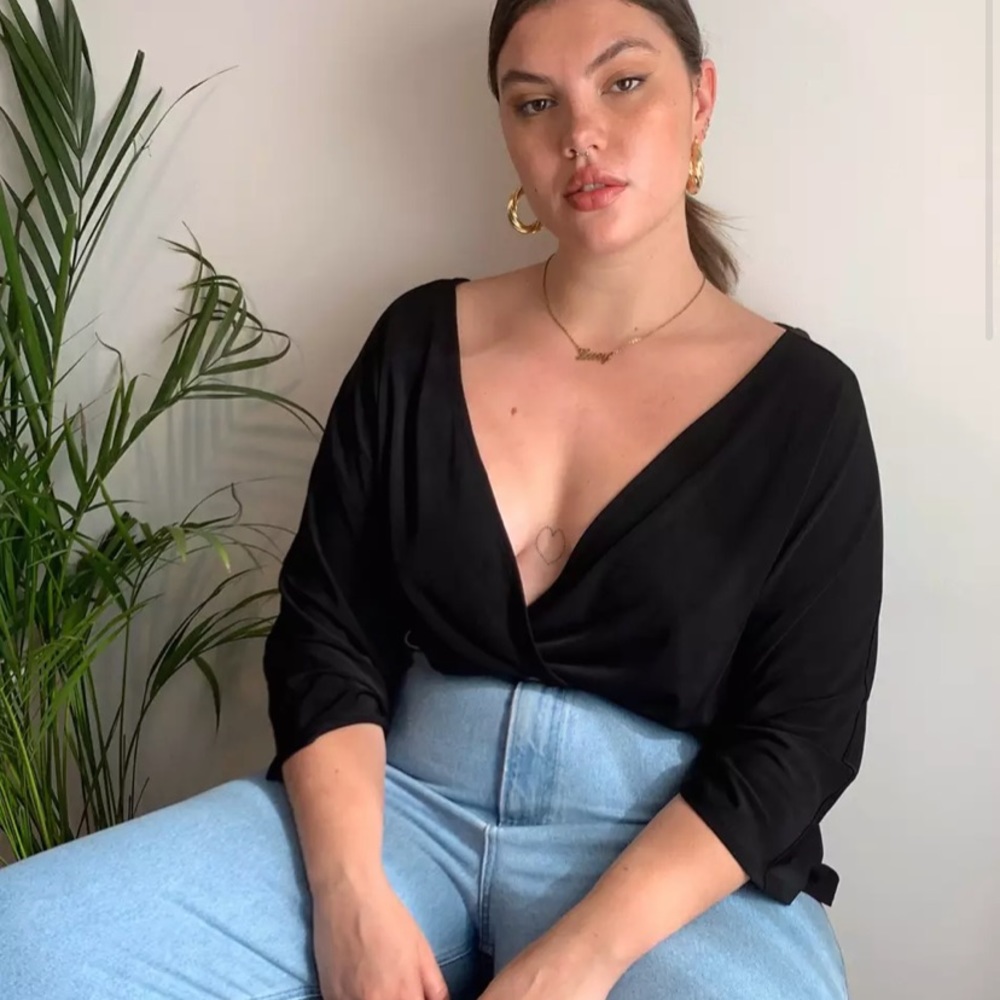 TOBI Deep V Bodysuit S Green